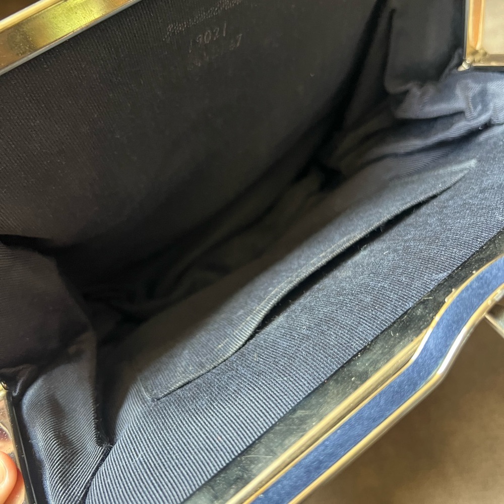 Elegant Vintage‎ 50’s-60’s Navy Blue Women's Handbag - Picture 10 of 13